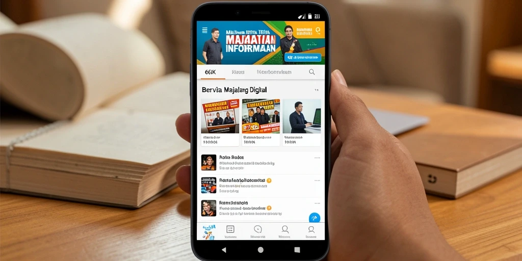Antarmuka 66K yang modern untuk Majalah Digital.