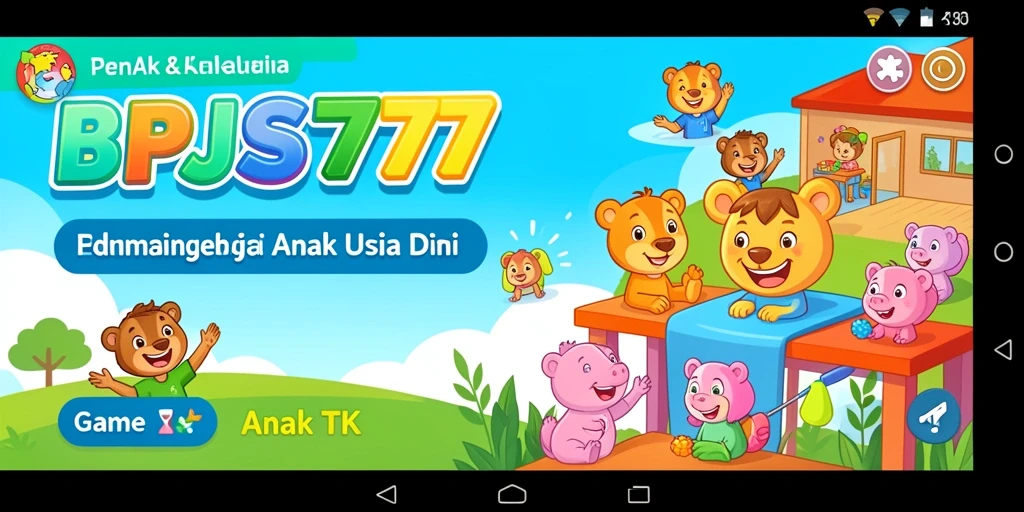 Tampilan antarmuka yang menarik dan ramah anak dari BPJS777.
