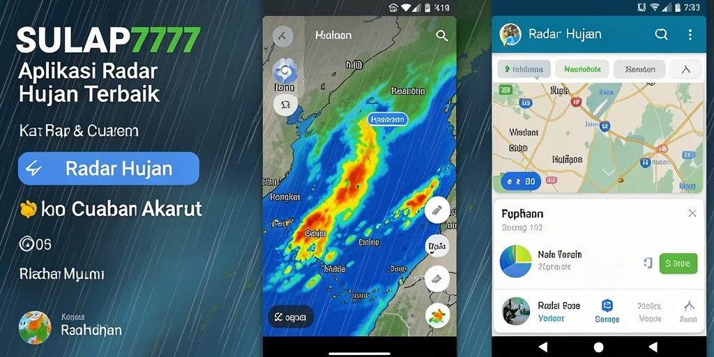 Antarmuka aplikasi SULAP777 menunjukkan radar hujan yang detail dan interaktif.