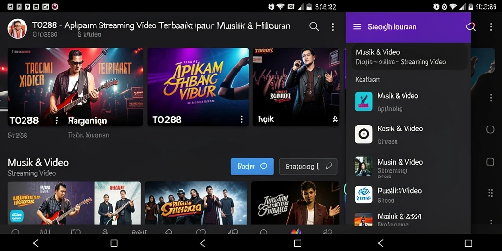 Antarmuka pengguna TO288 dengan fitur Streaming Video yang menarik.