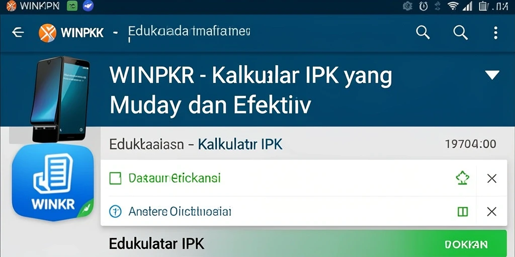 Tampilan antarmuka WINPKR yang sederhana dan efektif untuk menghitung IPK.